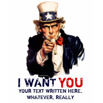 "I Want You!" personalized Uncle Sam Shirt