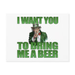 I Want You to Bring Me a Beer Postcard