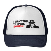 I WANT YOU TO SPEAK ENGLISH 2 MESH HATS