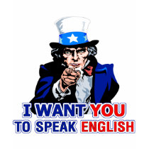 I Want You To Speak English Baby Doll T-Shirt