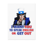 I Want You To Speak English Or Get Out Postcard