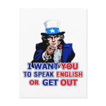 I Want You To Speak English Or Get Out Postcard