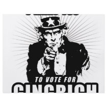 I want you to vote Gingrich flyers by GingrichShirts I want you to vote Gingrich flyers