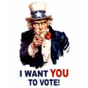 I Want You to Vote t-shirt