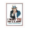 "I Want YOU" Uncle Sam (border) posters by RetroCommunications "I Want YOU" Uncle Sam (border) posters