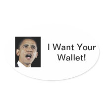 I Want Your Wallet! Oval Stickers