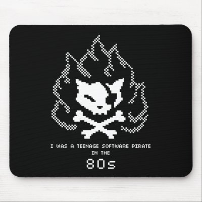 I was a teenage Software Pirate in 80s. Mousepad by space_ninja
