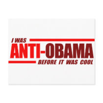 I was Anti-Obama before it was cool Red Post Cards