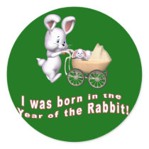 I Was Born in the Year of the Rabbit T shirts Stickers