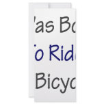 I Was Born To Ride A Bicycle rack cards