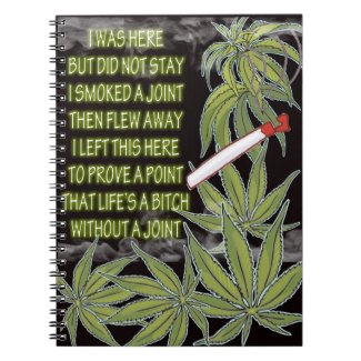 I Was Here But Did Not Stay Stoner Notebook