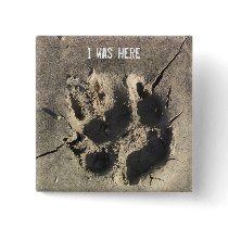 I Was Here Square Button