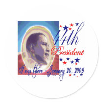 I was there 1 20 09 Inauguration Day 44th Presiden Round Stickers
