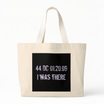 I was there: date stamped in history canvas bag