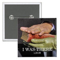 I WAS THERE: President Obama Hand on Lincoln Bible buttons