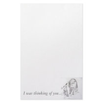 'I was thinking of you' writing paper Stationery