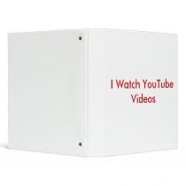 I Watch YouTube Videos Vinyl Binders