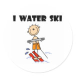 I Water Ski  Stickers