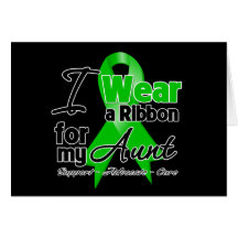I Wear a Green Ribbon For My Aunt Cards