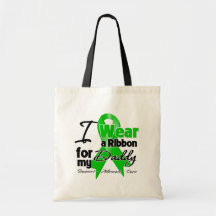 I Wear a Green Ribbon For My Daddy Bag