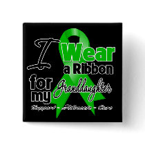 I Wear a Green Ribbon For My Granddaughter Buttons