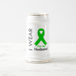 I Wear a Green Ribbon For My Husband Coffee Mugs