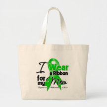I Wear a Green Ribbon For My Mom Tote Bag