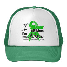 I Wear a Green Ribbon For My Son Trucker Hats
