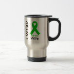 I Wear a Green Ribbon For My Wife Coffee Mugs