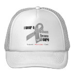 I Wear a Grey Ribbon Because I Care Trucker Hat