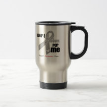 I Wear a Grey Ribbon For Me Mugs