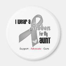 I Wear a Grey Ribbon For My Aunt Magnet