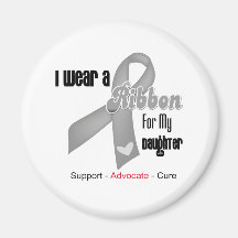 I Wear a Grey Ribbon For My Daughter Magnets