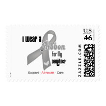 I Wear a Grey Ribbon For My Daughter Postage Stamps