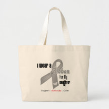 I Wear a Grey Ribbon For My Daughter Tote Bag