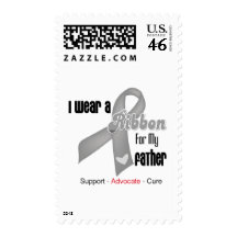 I Wear a Grey Ribbon For My Father Postage
