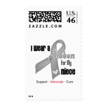 I Wear a Grey Ribbon For My Niece Stamp