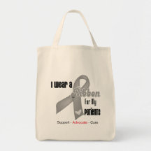 I Wear a Grey Ribbon For My Patients Canvas Bag