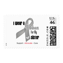I Wear a Grey Ribbon For My Sister Stamps