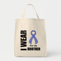 I Wear a Periwinkle Ribbon For My Brother Tote Bag