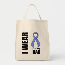 I Wear a Periwinkle Ribbon For My Dad Tote Bag