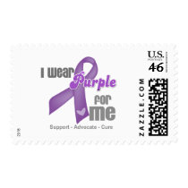 I Wear a Purple Ribbon For Me Postage Stamp