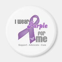 I Wear a Purple Ribbon For Me Refrigerator Magnet