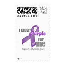 I Wear a Purple Ribbon For Me Stamp
