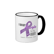 I Wear a Purple Ribbon For My Aunt Coffee Mugs