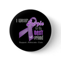 I Wear a Purple Ribbon For My Best Friend Pin
