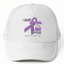 I Wear a Purple Ribbon For My Best Friend Mesh Hats
