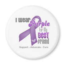 I Wear a Purple Ribbon For My Best Friend Fridge Magnet