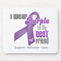 I Wear a Purple Ribbon For My Best Friend Mouse Pads