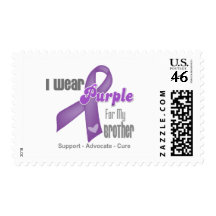 I Wear a Purple Ribbon For My Brother Postage